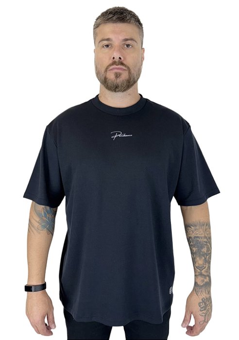 Camiseta Oversize (Suedine) - Preto