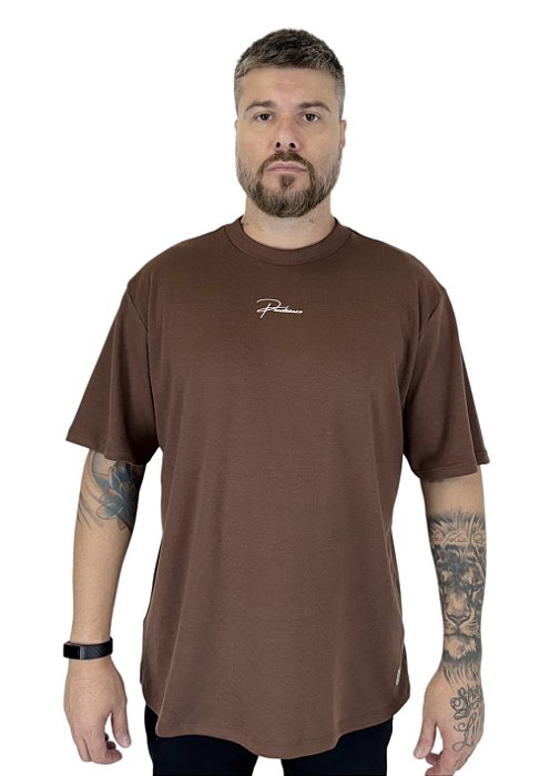 Camiseta Oversize (Suedine) - Marrom