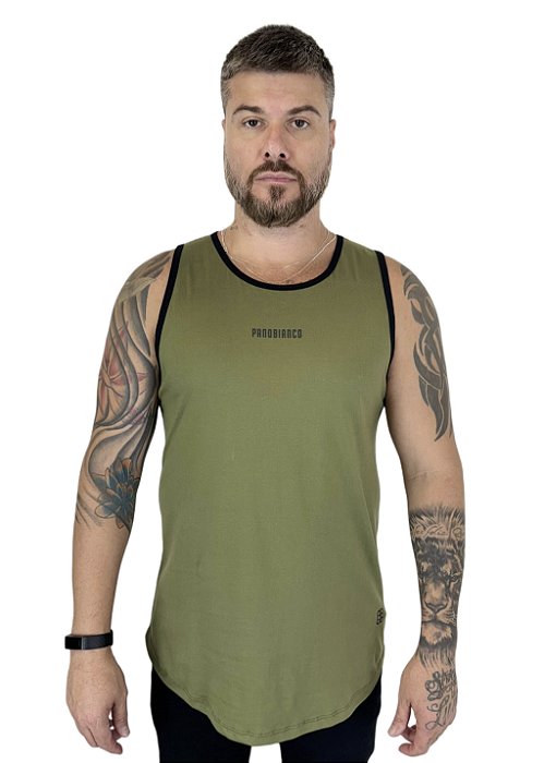 Regata Masculina Long (meia malha) - Verde