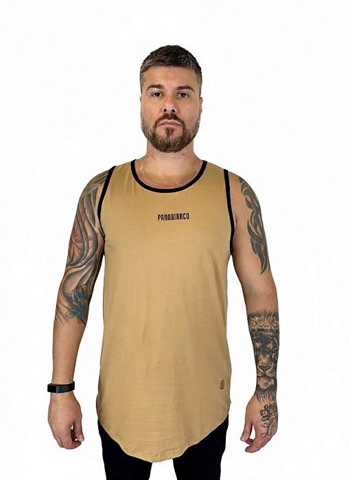 Regata Masculina Long (meia malha) - Camel