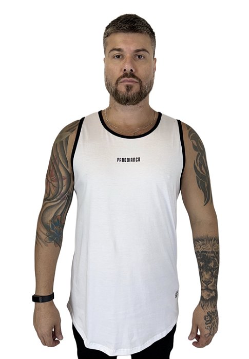 Regata Masculina Long (meia malha) - Off White