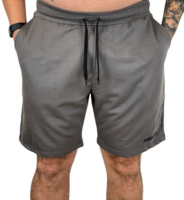Bermuda Masculina (Moletinho)-Chumbo