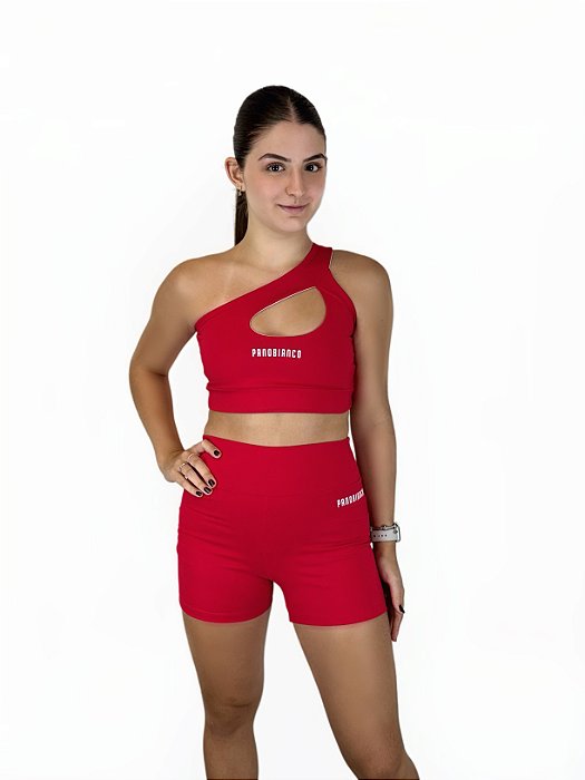 Conjunto Top e Shorts (Poliamida) - Vermelho