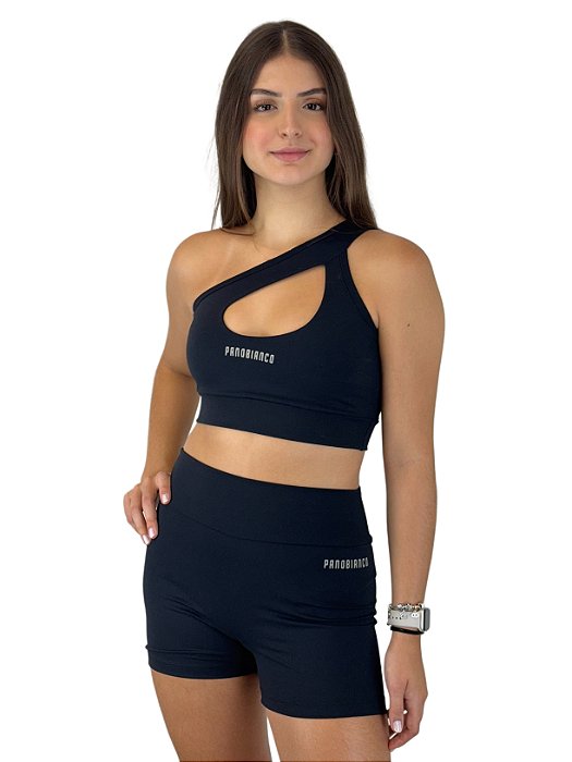 Conjunto Top e Shorts (Poliamida) - Preto