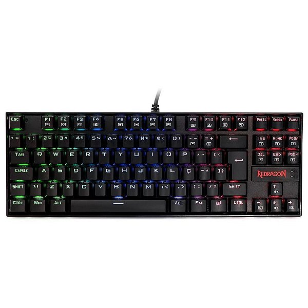 Teclado Mecânico Gamer Kumara Switch Blue K552RGB-1 Preto Redragon