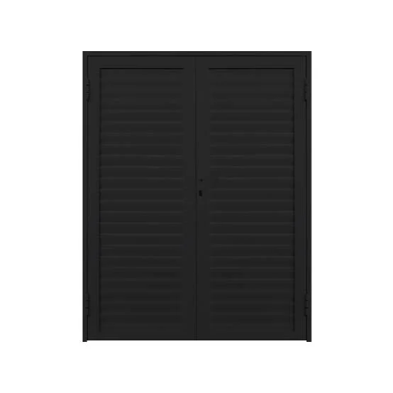 PORTA DE ABRIR 2 FOLHAS ALUMÍNIO PRETO LINHA PREMIUM