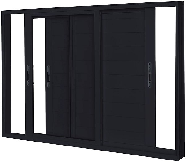 VENEZINA 3 FOLHAS MOVEIS COM LAMBRIL ALUMINIO PRETO LINHA 25 PREMIUM