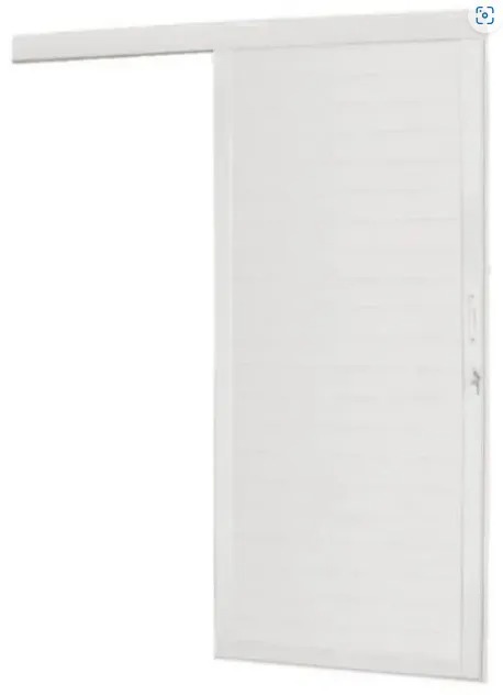 Porta de Correr Suspensa Lambril Alumínio Branco