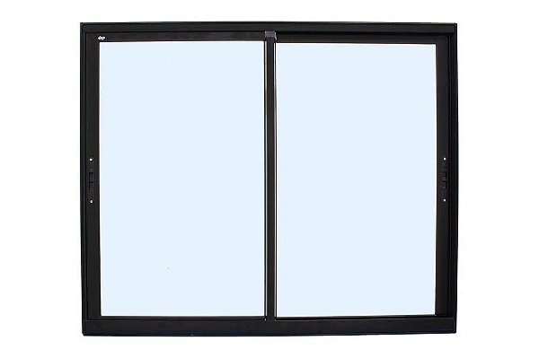 VITRO 2 FOLHAS MÓVEIS ALUMÍNIO PRETO LINHA PREMIUM