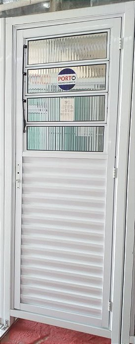 PORTA BASCULANTE ALUMÍNIO BRANCO VIDRO BOREAL LINHA  PREMIUM
