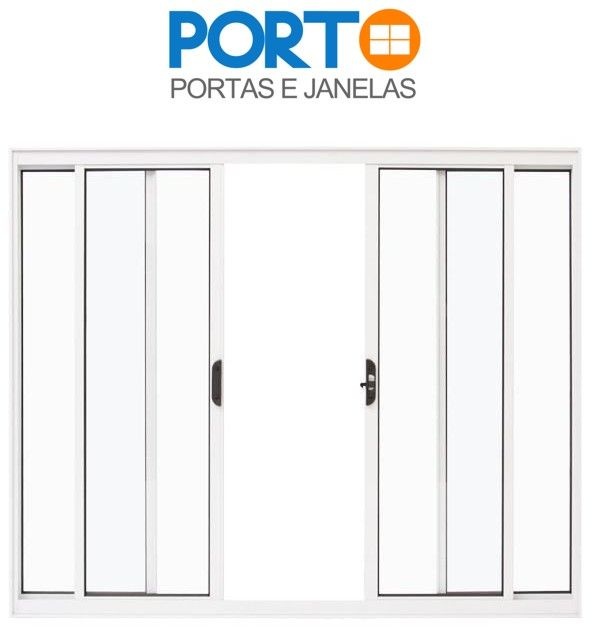 VITRO 4 FOLHAS ALUMÍNIO BRANCO SEM GRADE LINHA MODULAR