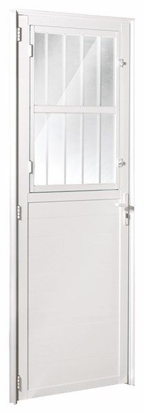 PORTA LAMBRIL SOCIAL COM POSTIGO EM ALUMÍNIO BRANCO - LINHA PREMIUM