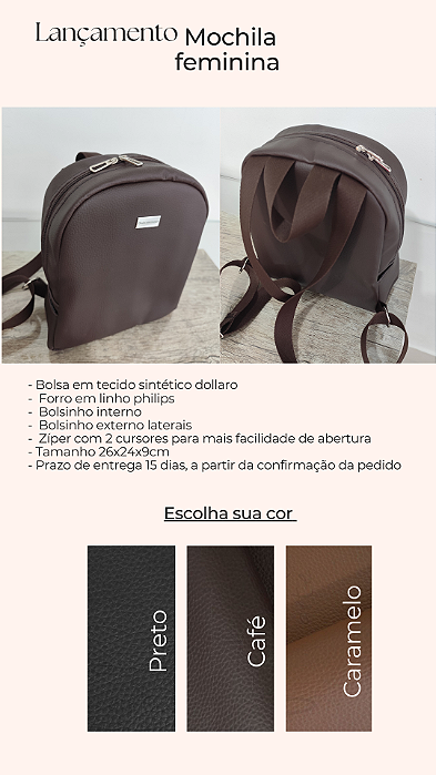 Mochila feminina