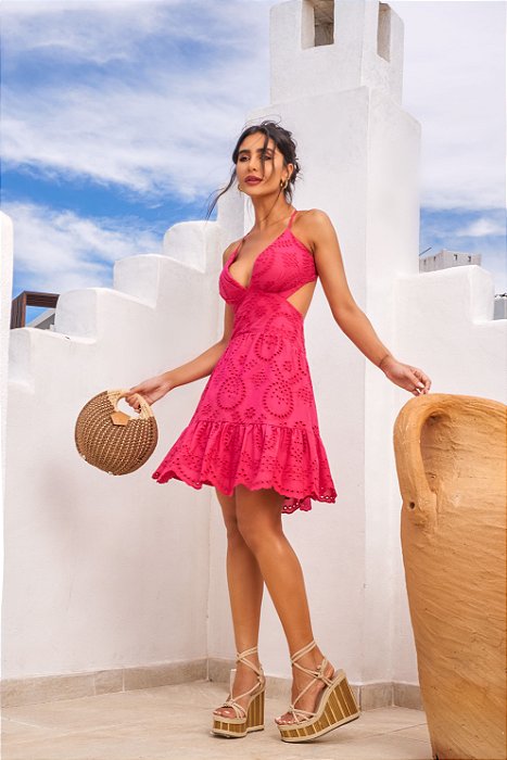 VESTIDO MYKONOS CURTO LAISE - PINK