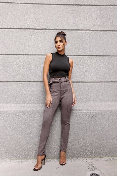 CALÇA LOS ANGELES SUEDE - GRAFITE