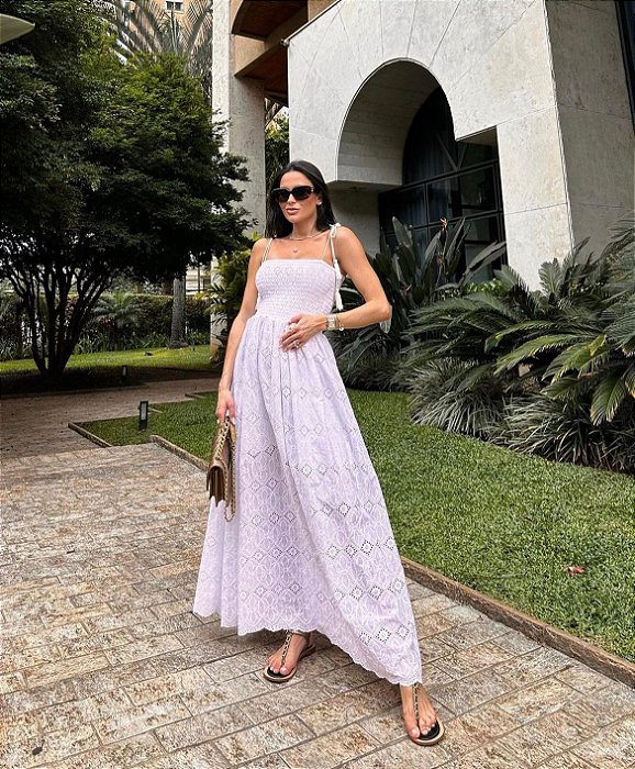 VESTIDO JUJU LONGUETE LASTEX - OFF WHITE