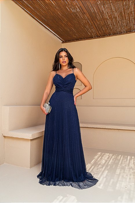 Azul Marinho Vestidos Azuis 15 Anos Vestido De Formatura Azul