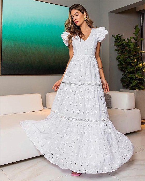 VESTIDO LONGO LAISE CLOSET DELUXE - OFF WHITE