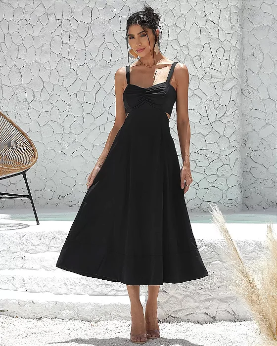 VESTIDO MIDI LORRANE - PRETO