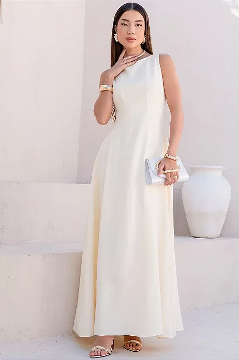 VESTIDO ELIZA LONGO MILANO - AMARELO