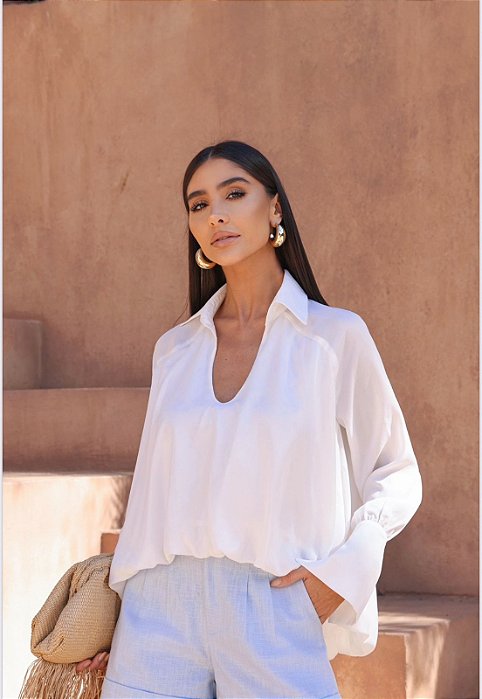 BLUSA SORAYA BALONÊ - OFF WHITE