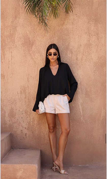 BLUSA SORAYA BALONÊ - PRETO