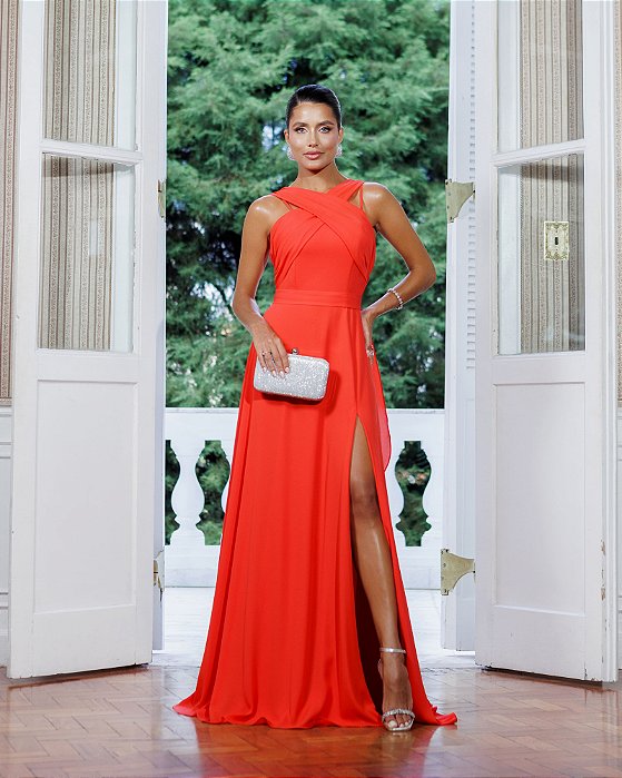 VESTIDO DE FESTA KIM ALÇA MULTIFORMAS - VERMELHO