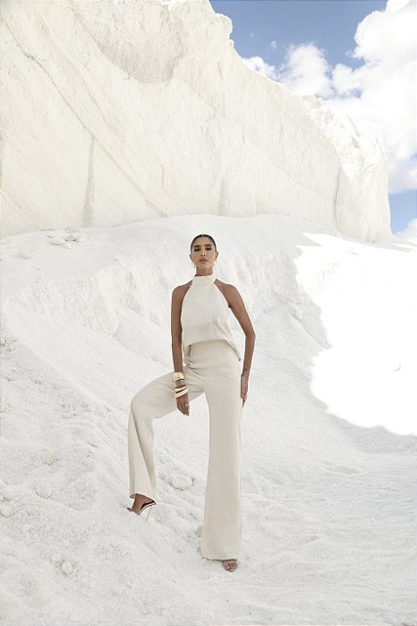 CONJUNTO LINHO ALFAITARIA FRENTE ÚNICA EVA - NATURAL