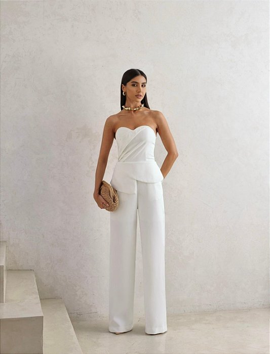 MACACÃO BRUNA T.Q.C ALFAIATARIA - OFF WHITE