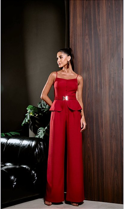 CONJUNTO ALFAIATARIA MARRANT LÚCIA - VERMELHO