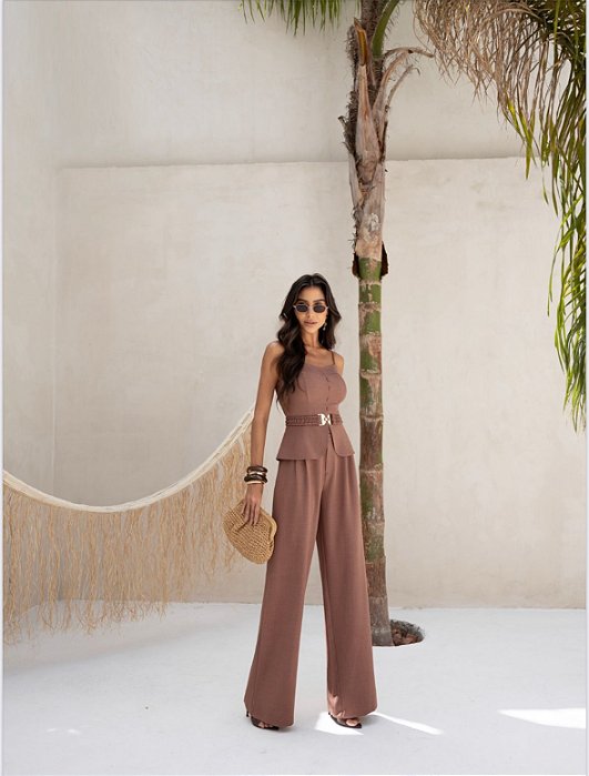 CONJUNTO ALFAIATARIA MARRANT LÚCIA - CAPUCCINO