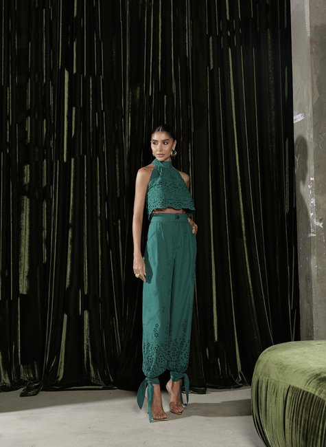 CONJUNTO LAISE RECORTE VAZADOS MILÃO - VERDE