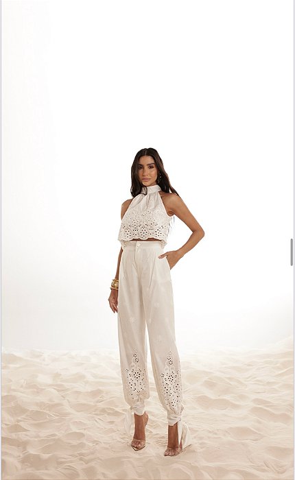 CONJUNTO LAISE RECORTE VAZADOS MILÃO - OFF WHITE