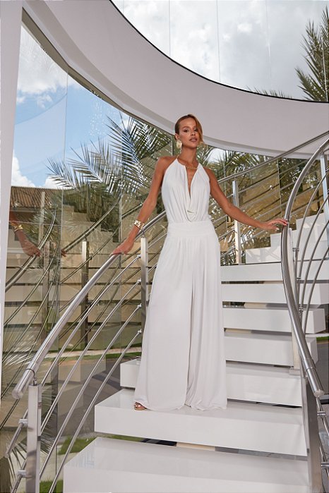 CONJUNTO BODY E CALÇA PARIS - BRANCO