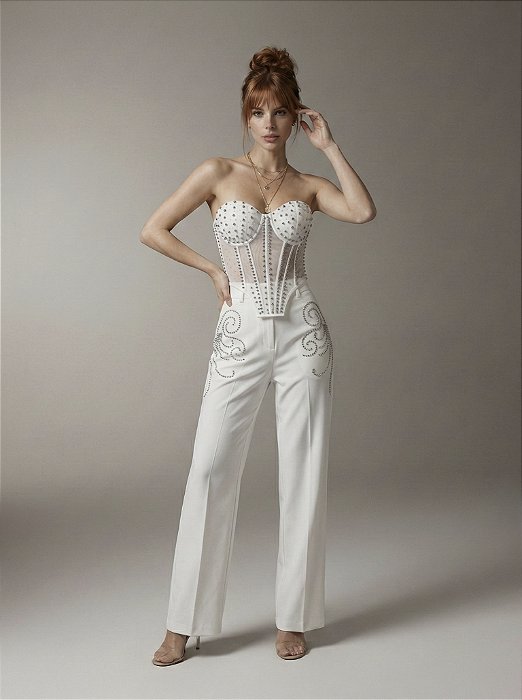 CORSET PÉROLAS NOBLESSE - OFF WHITE