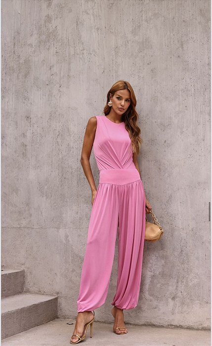 CONJUNTO BODY E CALÇA NATHALIA - ROSA