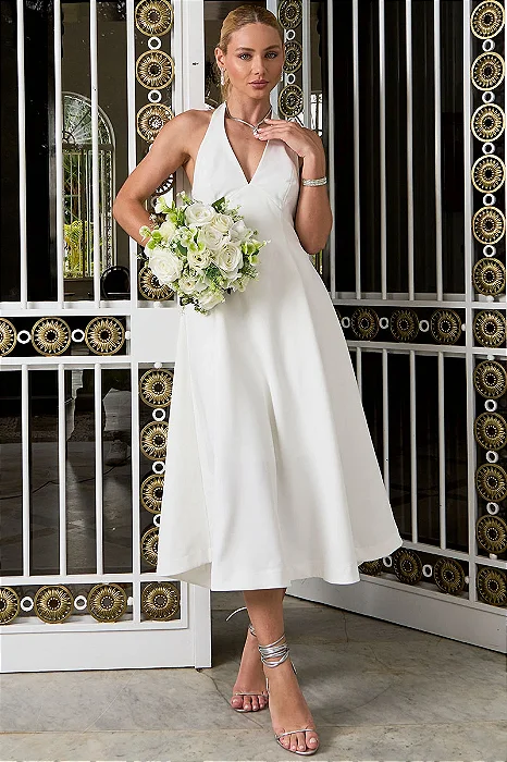 VESTIDO FILOMENA MIDI - OFF WHITE