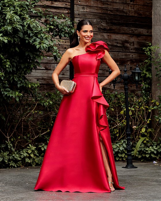 VESTIDO DE FESTA ANTONELLA ZIBELINE - VERMELHO