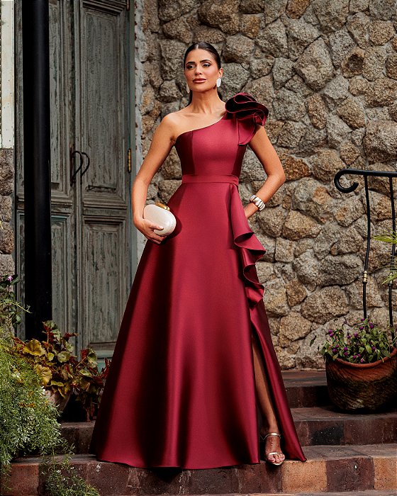 VESTIDO DE FESTA ANTONELLA ZIBELINE - MARSALA