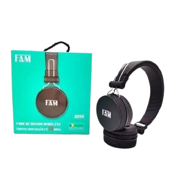 Fone De Ouvido Bluetooth Tempo de conversação de até 18 horas ORIGINAL Fam A095 De Alta Qualidade