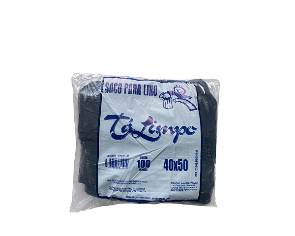 Saco para lixo 20L preto c/100 Talimpo
