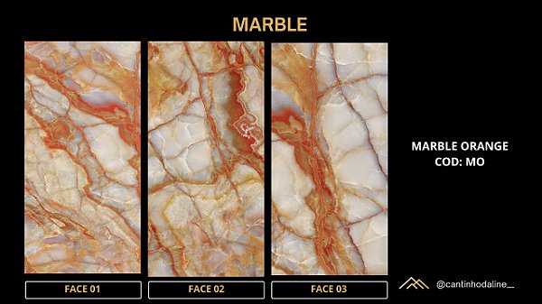 PLACA DE REVESTIMENTO  FLEXÍVEL - MARBLE ORANGE