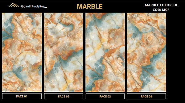 PLACA DE MÁRMORE FLEXÍVEL - MARBLE COLORFUL