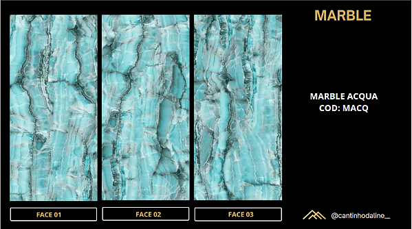 PLACA DE MÁRMORE FLEXÍVEL - MARBLE ACQUA