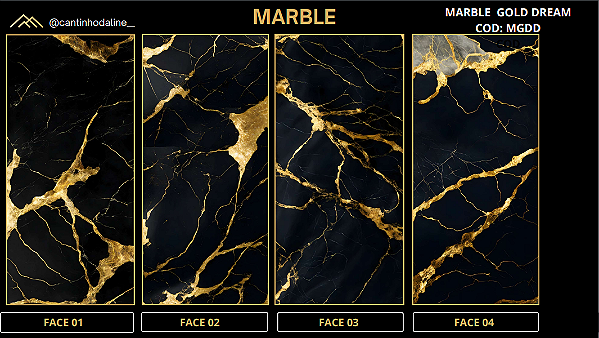 PLACA DE MÁRMORE FLEXÍVEL - MARBLE GOLD DREAM