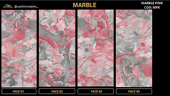 PLACA DE MÁRMORE FLEXÍVEL - MARBLE PINK