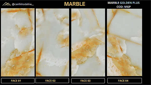 PLACA DE MÁRMORE FLEXÍVEL - MARBLE GOLDEN PLUS