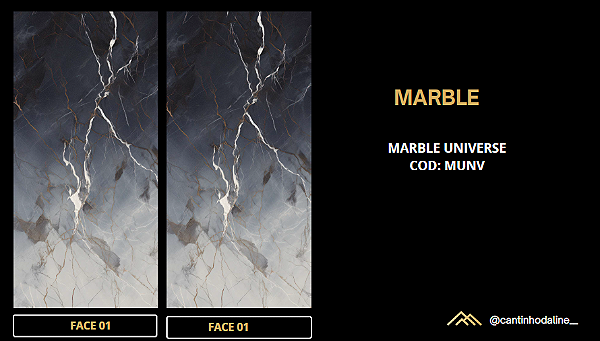 PLACA DE MÁRMORE FLEXÍVEL - MARBLE UNIVERSE