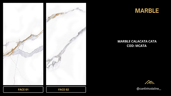 PLACA DE MÁRMORE FLEXÍVEL CALACATA CATA