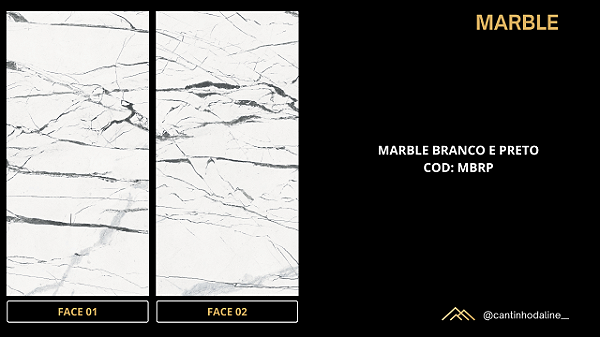 PLACA DE MÁRMORE FLEXÍVEL PRETO E BRANCO